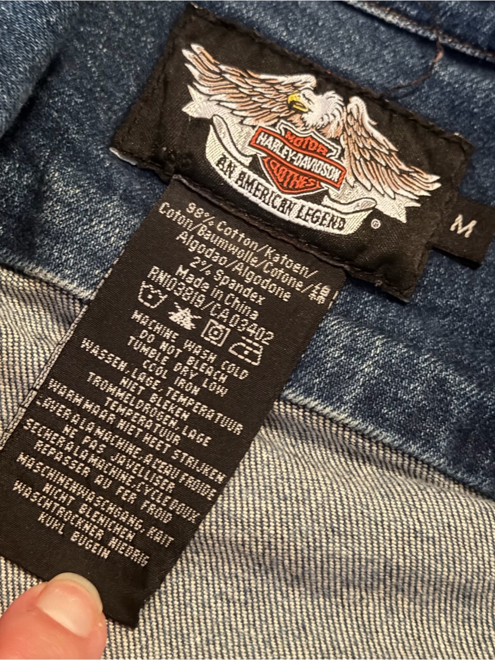 Harley-Davidson Denim Vest Moto Boho Y2K Biker Sturgis 2008 Embroidered Patch, M - Picture 16 of 16